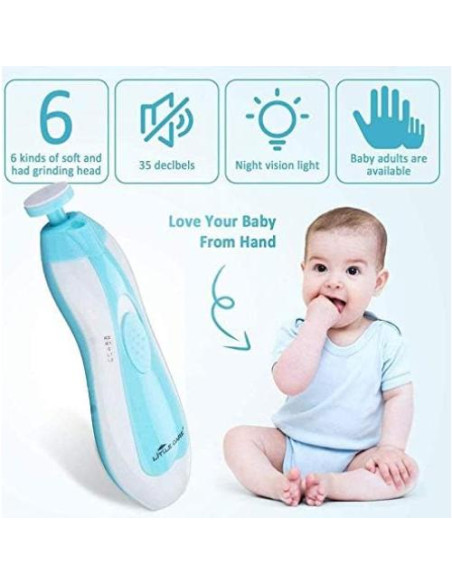 Lima de Uñas Eléctrica para Bebés Qunlions 8 en 1 Segura