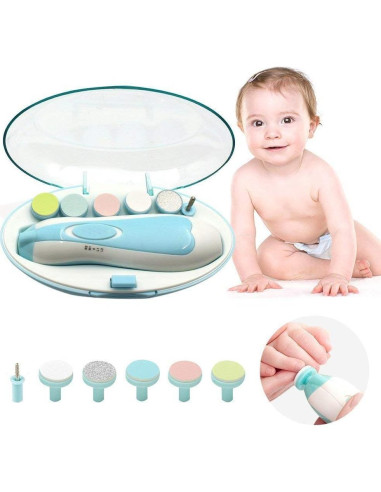 Lima de Uñas Eléctrica para Bebés Qunlions 8 en 1 Segura