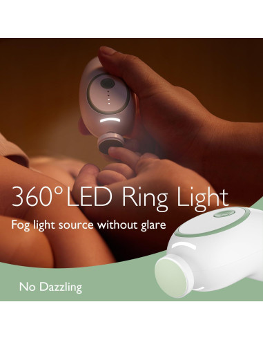 Lima de Uñas Eléctrica Momcozy para Bebés - Recargable, 7 Accesorios