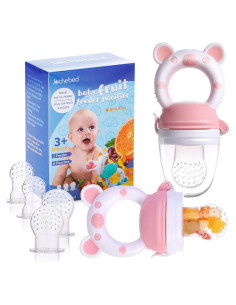 Chupete de Alimentación de Frutas Jochebed Rosa Claro 2 Piezas