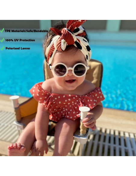 Gafas de sol polarizadas Bouryo para bebés 0-24 meses