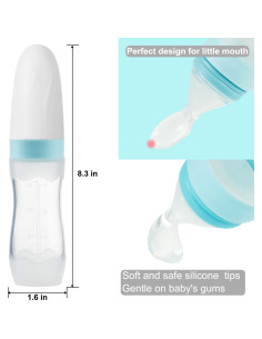 Cuchara de Silicona PandaEar 2 Pack para Bebés - Alimentador 113g 2