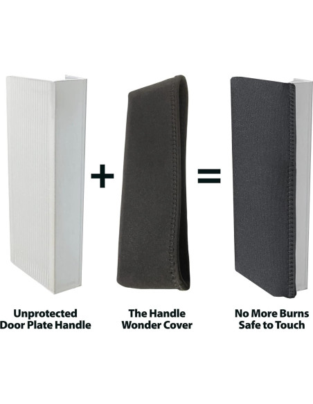 Cubierta de Manija de Puerta Comercial Wonder 10" Neopreno Negro
