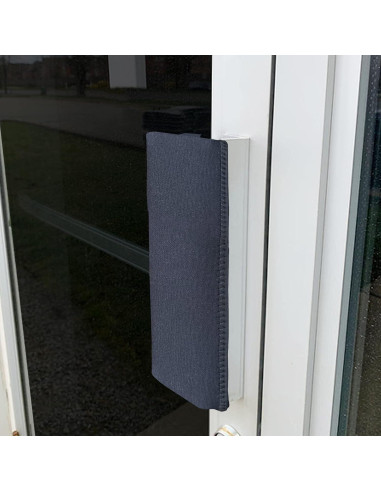 Cubierta de Manija de Puerta Comercial Wonder 10" Neopreno Negro