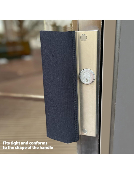 Cubierta de Manija de Puerta Comercial Wonder 10" Neopreno Negro