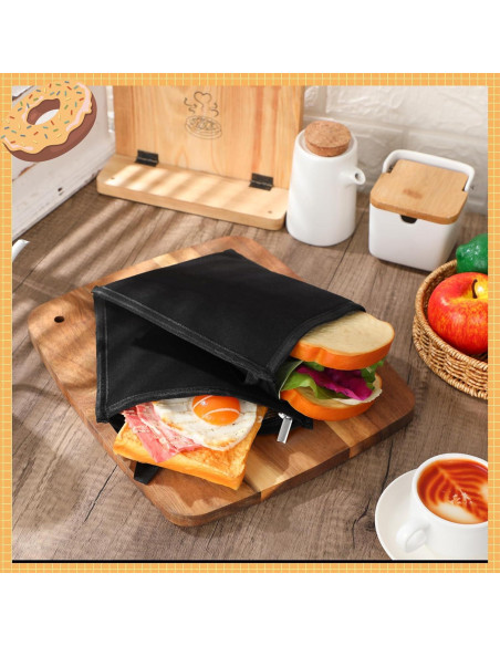 Set de 4 Bolsas de Sándwich Reutilizables Reallnaive 20x20cm