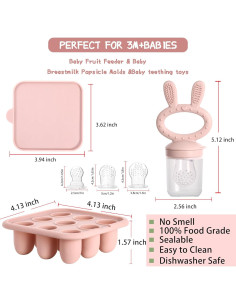 Moldes de Popsicle de Leche Materna WAJIAYON para Bebés - 4 Piezas 2