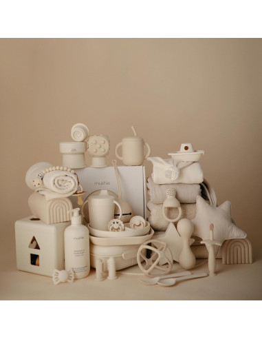 Chupete de Alimentación de Silicona Mushie para Bebés 6+ Meses