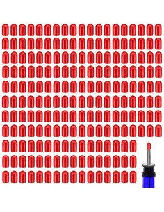 200 Tapas de Válvula de Goma Rojo eispap - 0.7 cm Diámetro 2