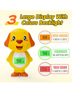 Termómetro de Baño Digital para Bebés Cuxichuxinxi Amarillo 2