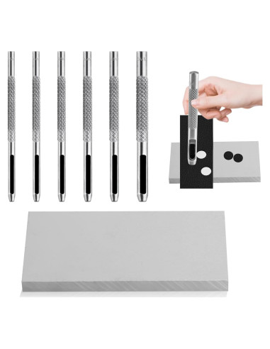 Juego de 9 Piezas de Perforación de Agujeros de Cuero HexinYigjly