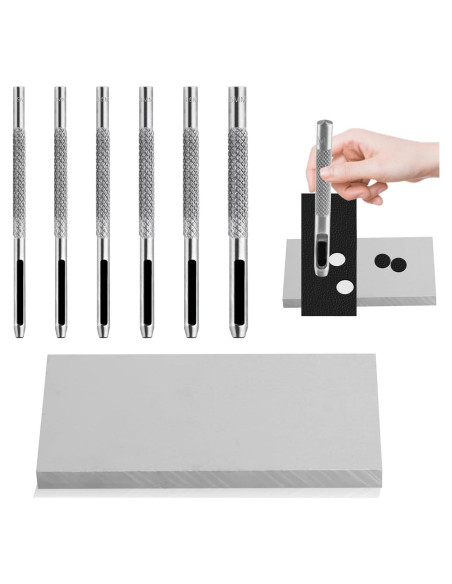 Juego de 9 Piezas de Perforación de Agujeros de Cuero HexinYigjly