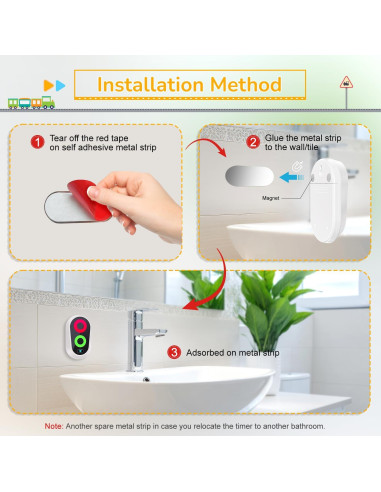 Temporizador de Cepillado Ferriswheel LED Magnético Blanco