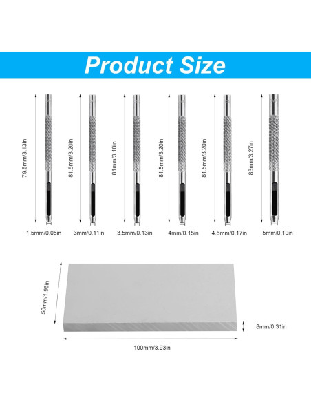 Juego de 9 Piezas de Perforación de Agujeros de Cuero HexinYigjly