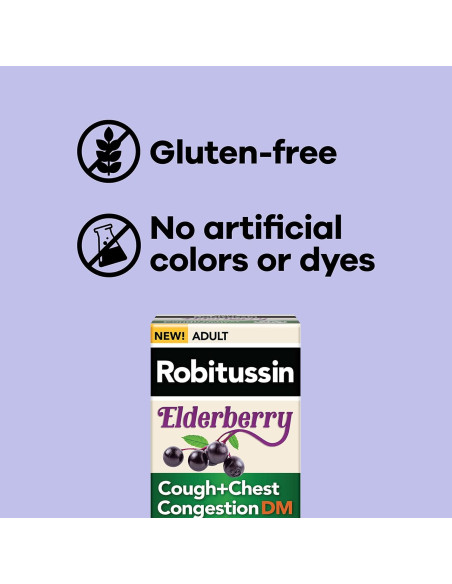 Robitussin Sirope de Saúco 236.6 mL - Supresor de Tos Adultos