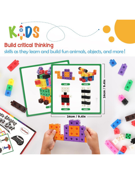Conjunto de Cubos Matemáticos Torlam para Aprendizaje Infantil