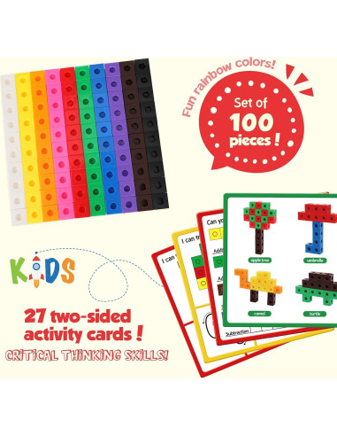 Conjunto de Cubos Matemáticos Torlam para Aprendizaje Infantil