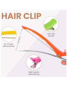 12 Clips para el Cabello Antideslizantes MEDOCA - Sin Marcas 2