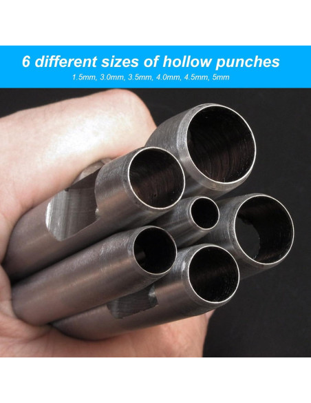 Juego de 9 Piezas de Perforación de Agujeros de Cuero HexinYigjly