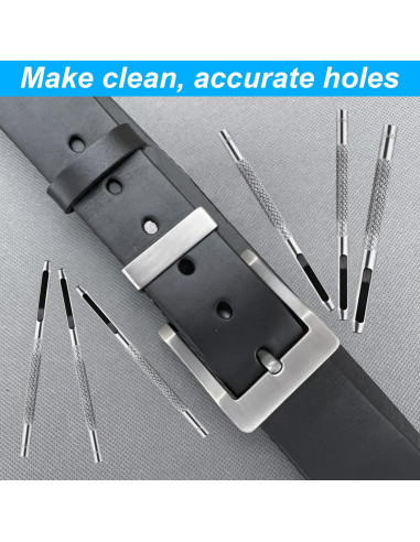 Juego de 9 Piezas de Perforación de Agujeros de Cuero HexinYigjly