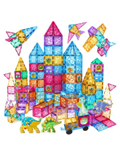 Juego de Bloques Magnéticos Jasonwell 110PCS para Niños 3+
