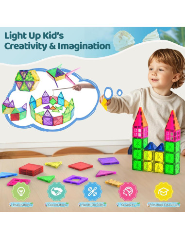 Bloques de Construcción Magnéticos Crenova Mini 20 Piezas