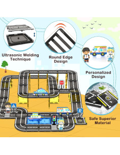 Juego de Pistas Magnéticas 104 PCS IGIVI para Niños 3+ Años 2