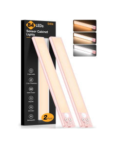 Luces Bajo Gabinete Gritin Recargables 10.2" 84 LED Sensor Movimiento