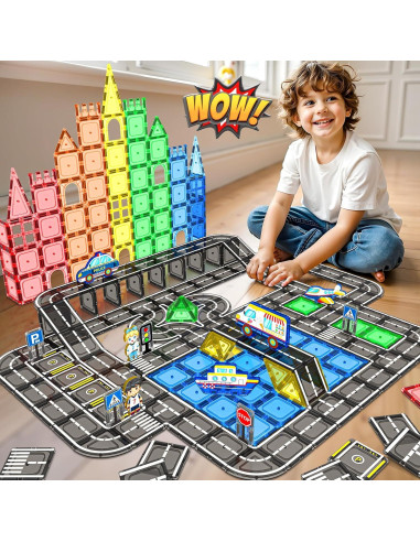 Juego de Pistas Magnéticas 104 PCS IGIVI para Niños 3+ Años