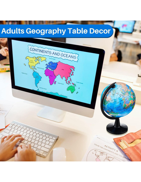 Globo Terráqueo 12 Pcs Meooeck 11.68 cm Educativo Decorativo