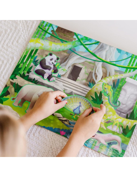 Almohadillas de Calcomanías Reutilizables Melissa & Doug - Selva, Granja y Mar