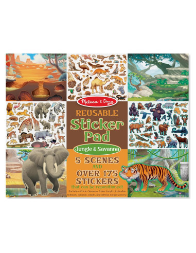 Almohadilla de Calcomanías Reutilizables Melissa & Doug - Selva y Sabana