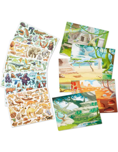 Almohadilla de Calcomanías Reutilizables Melissa & Doug - Selva y Sabana