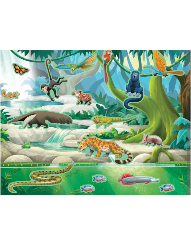 Almohadilla de Calcomanías Reutilizables Melissa & Doug - Selva y Sabana