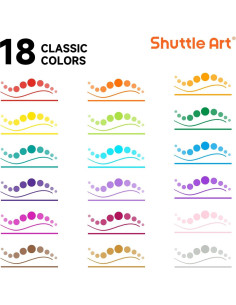 Marcadores de Punta Doble Shuttle Art 18 Colores 0.8mm 2