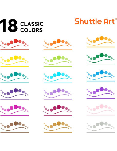 Marcadores de Punta Doble Shuttle Art 18 Colores 0.8mm