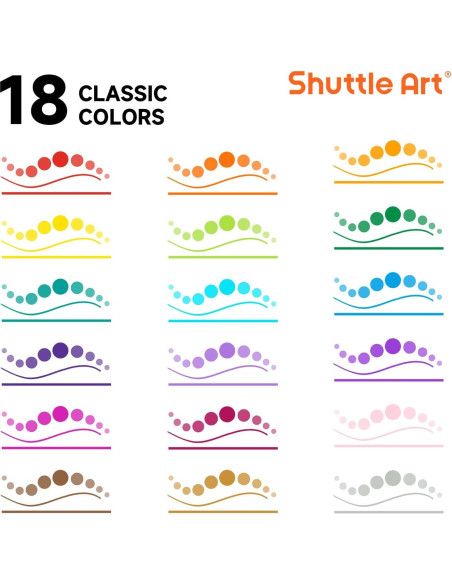 Marcadores de Punta Doble Shuttle Art 18 Colores 0.8mm