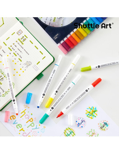 Marcadores de Punta Doble Shuttle Art 18 Colores 0.8mm