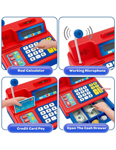 Registradora de Juguete Shantou - 73 Piezas, Matemáticas 3-12 Años