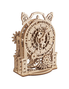 Reloj de Alarma Vintage UGEARS - Rompecabezas 3D de Madera