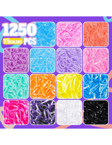 Juego de Accesorios para el Cabello Teenitor - 1250 Bandas y Pinzas