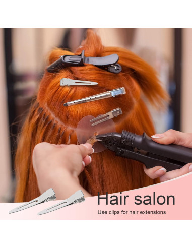 Paquete de 100 Clips de Pin Curl SBYURE 4.5 cm Metal Plateado