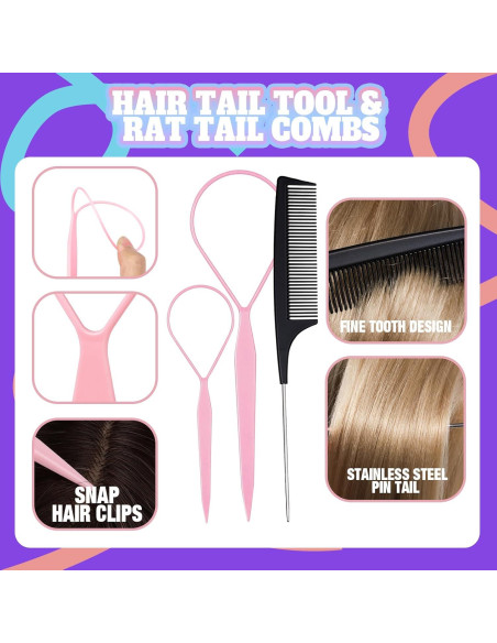 Juego de Accesorios para el Cabello Teenitor - 1250 Bandas y Pinzas