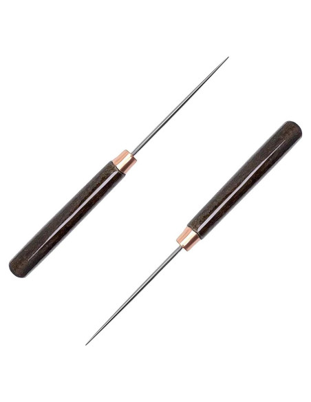 Conjunto de 2 Punzones de Cuero Triwenve con Mango de Madera