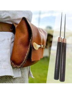 Conjunto de 2 Punzones de Cuero Triwenve con Mango de Madera 2