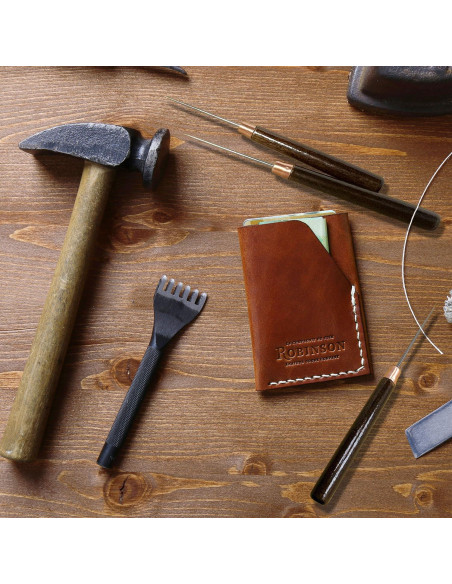 Conjunto de 2 Punzones de Cuero Triwenve con Mango de Madera