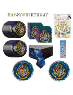 Suministros de Fiesta Harry Potter - Decoración Cumpleaños 16 Platos 16 Servilletas