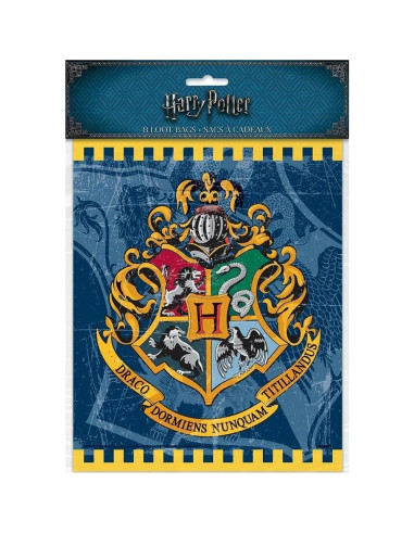 Bolsas de Regalo Harry Potter 8 Unidades con Escudo Hogwarts