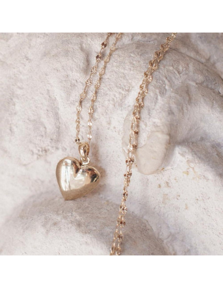 Collar Locket Corazón HONEYCAT Oro 18k Ajustable 45-53cm