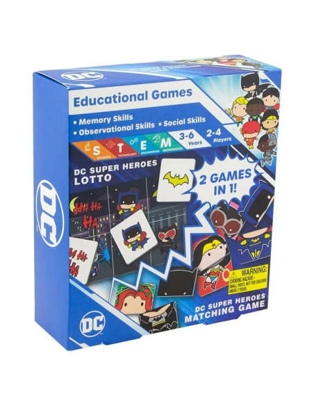 Juego de Cartas de Emparejamiento DC Comics para Niños 3-6 Años